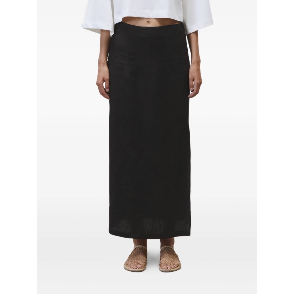 side-slit beaded skirt