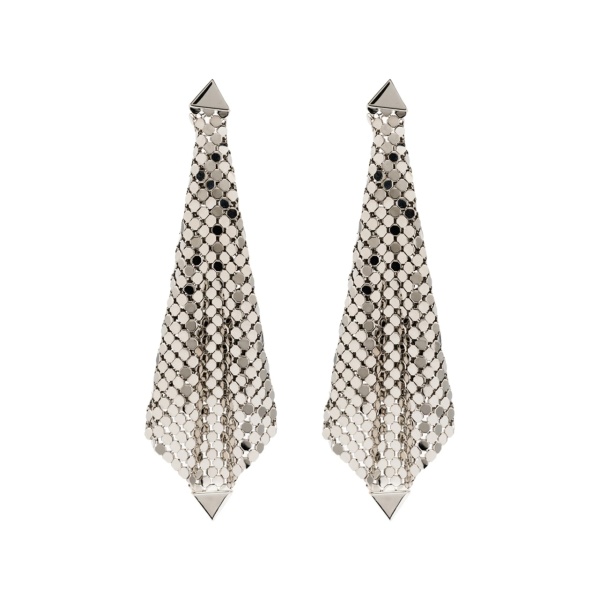silver-tone earrings