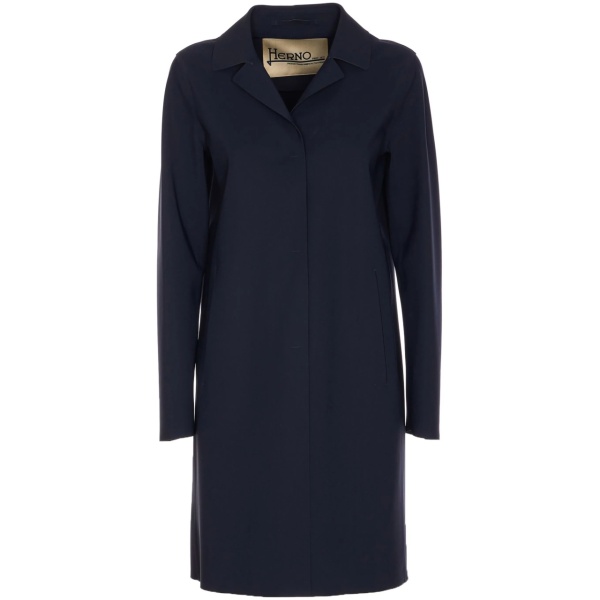 single-breasted scuba coat