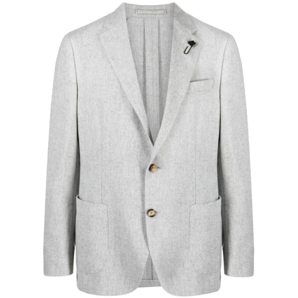 single-breasted wool-blend blazer