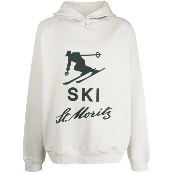 Ski graphic-print cotton hoodie