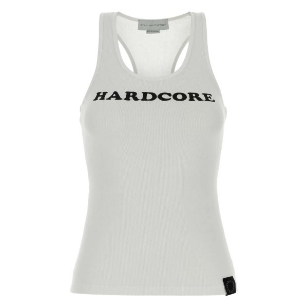 slogan-print tank top