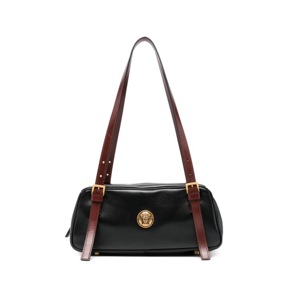 small medusa-appliqué shoulder bag