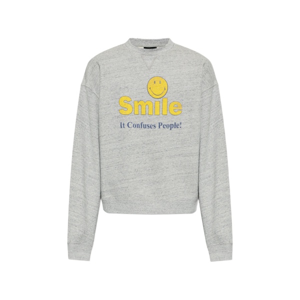 smile-print sweatshirt