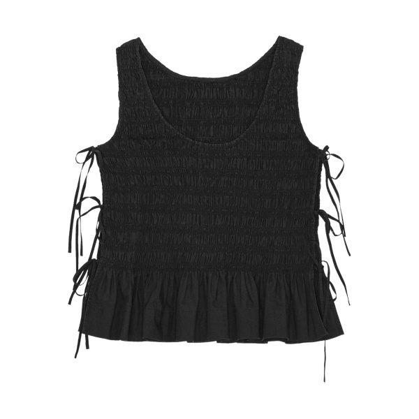 smocked peplum top
