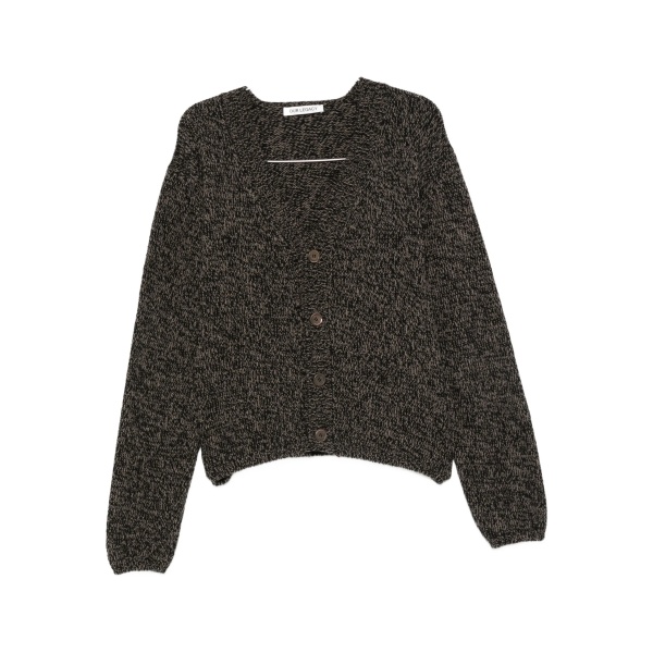 speckled V-neck cardigan