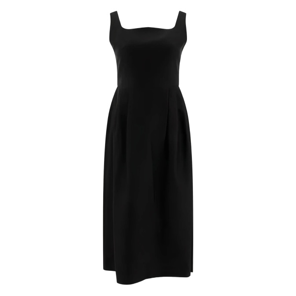 square-neck midi dress
