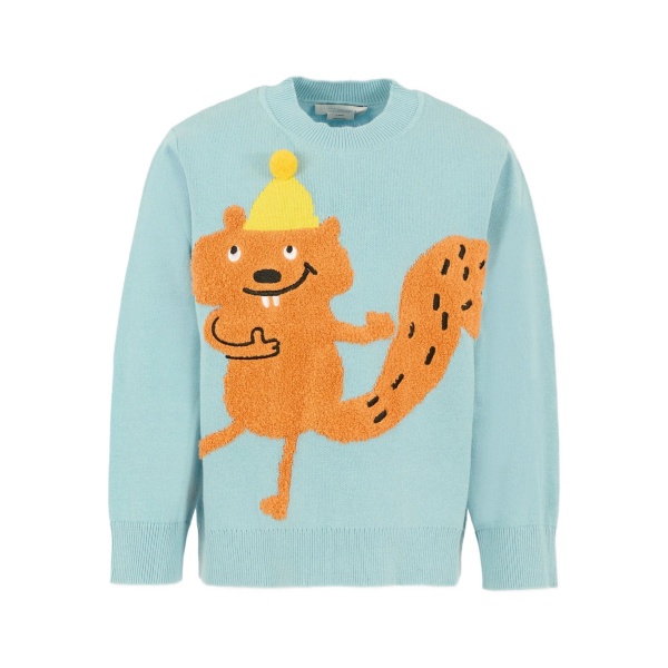 squirrel-motif sweater