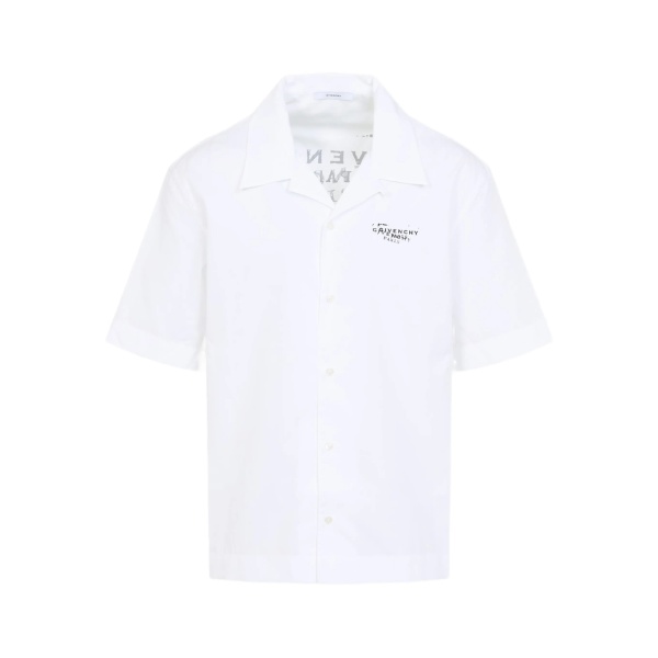 stamp-print short-sleeve shirt