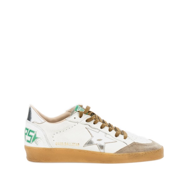star-applique leather sneakers