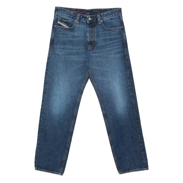 straight-leg cotton jeans