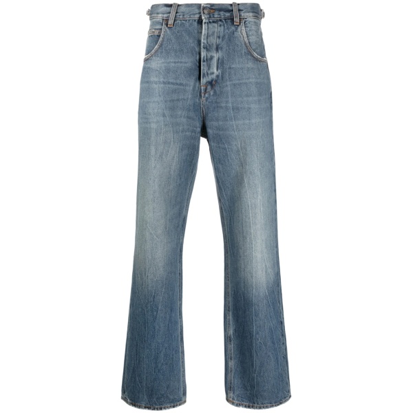 straight-leg cotton jeans