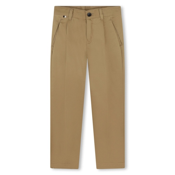 straight-leg cotton trousers