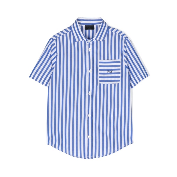 stripe-print short-sleeve shirt