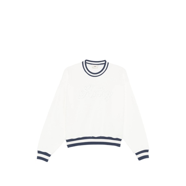 striped logo sweatshirt