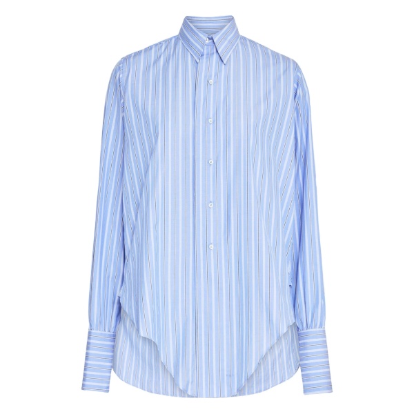 striped long-sleeved shirt