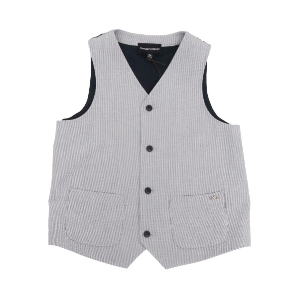 striped-panel waistcoat