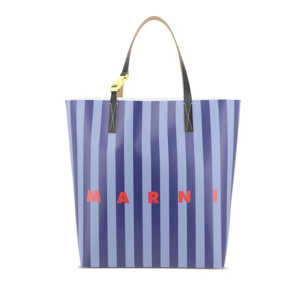 striped tote bag