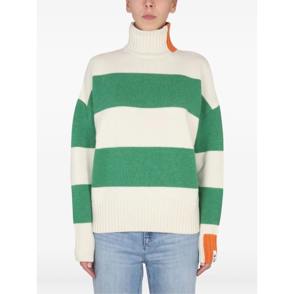striped turtleneck sweater