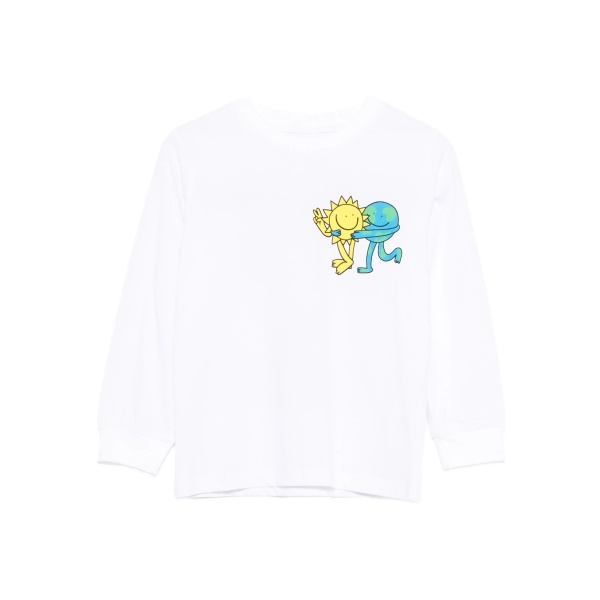 sun earth-print long-sleeve top