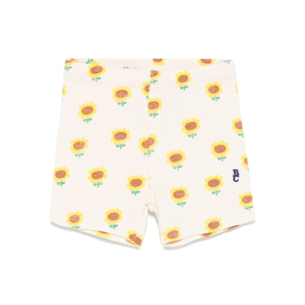 sunflower-print shorts