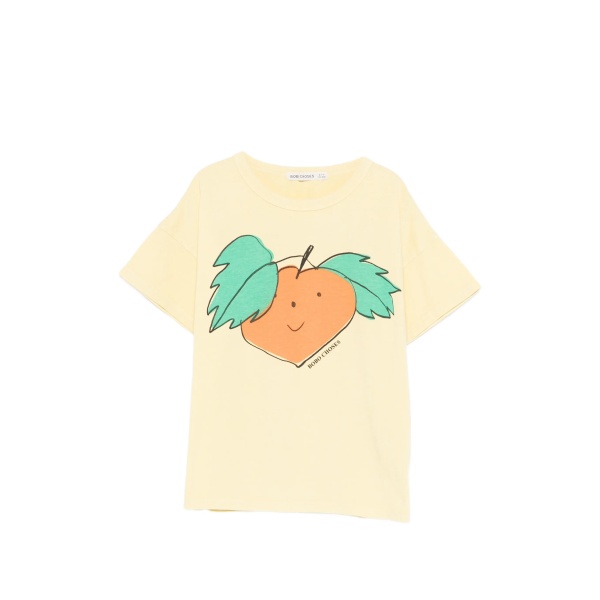 tangerine-print T-shirt