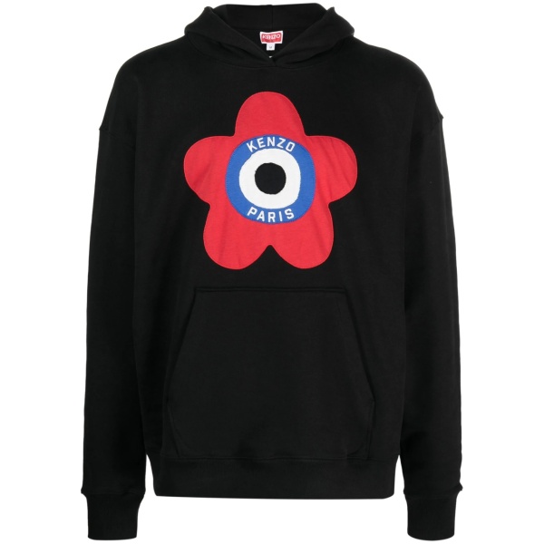 Target logo-embroidered stretch-cotton hoodie