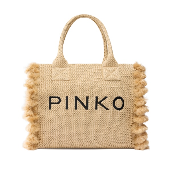 tassel logo-detail beach bag