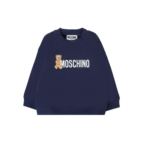 teddy bear-logo crew-neck sweatshirt