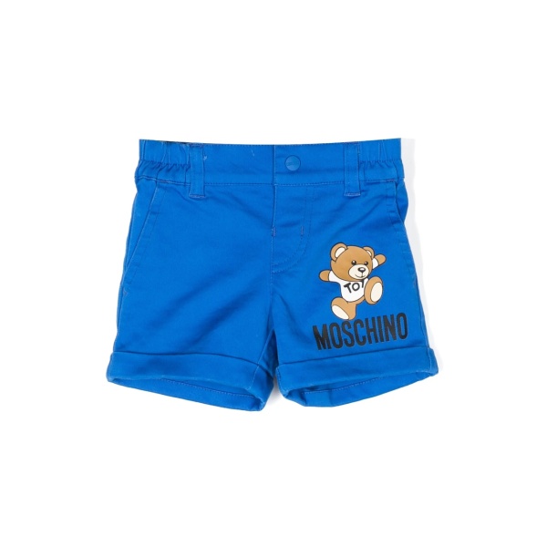 Teddy Bear-print elasticated-waist shorts