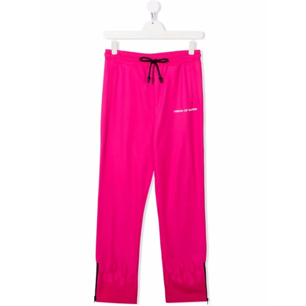 TEEN flame-trim straight joggers