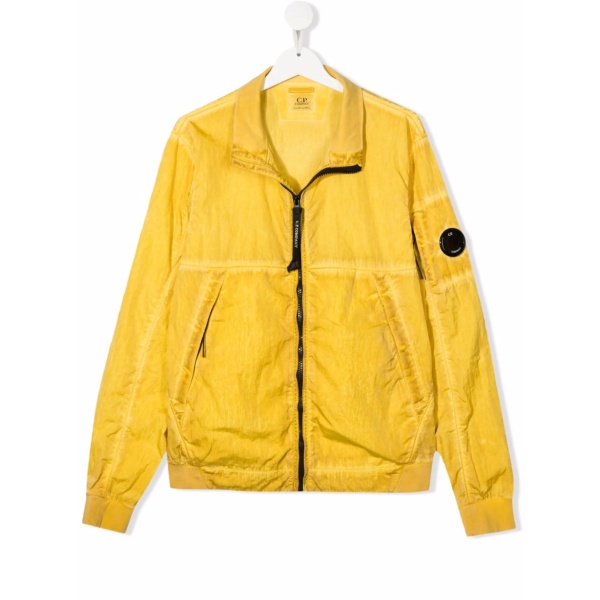 TEEN Lens-detail zip-up jacket