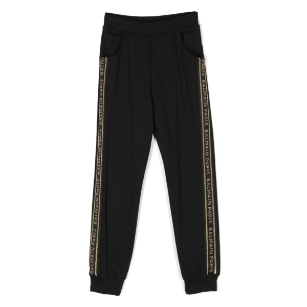 TEEN logo tape track pants