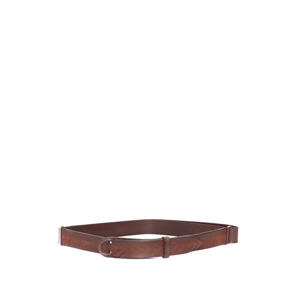 textured leather belt