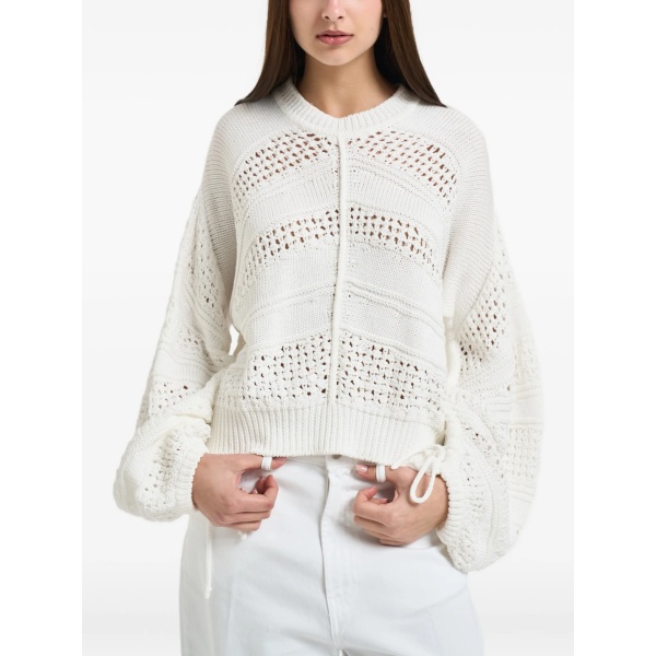 tie-detail long-sleeve sweater