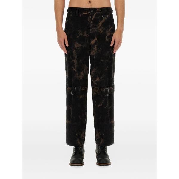 tie-dye buckled trousers