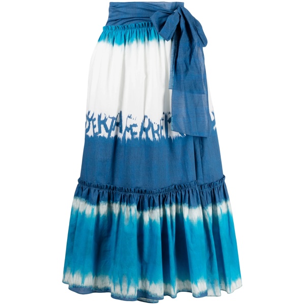 tie-dye midi skirt