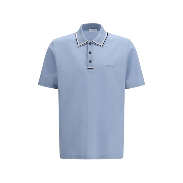 tipped-collar logo-embroidered polo shirt