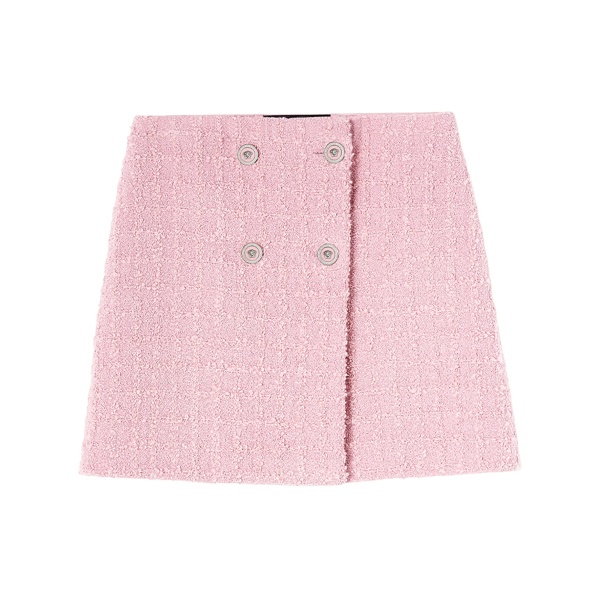 tweed high-waist skirt