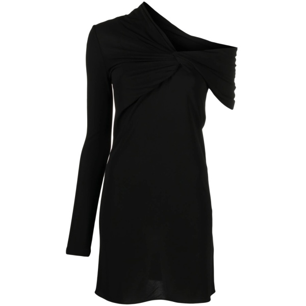 twist-front asymmetric minidress