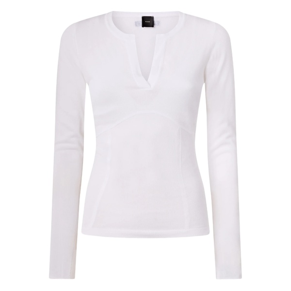 V-neck long-sleeve top
