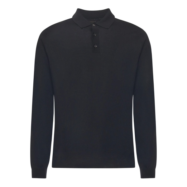 virgin wool blend polo shirt
