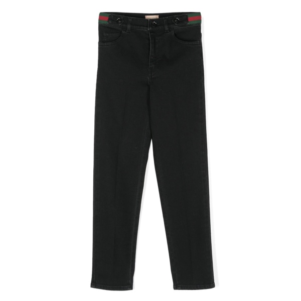 Web-stripe jeans
