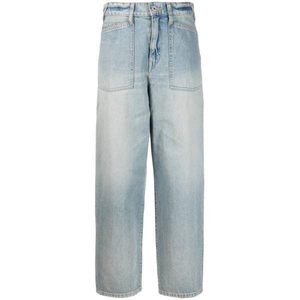 wide-leg cropped jeans