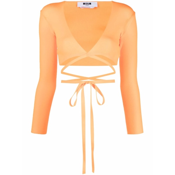 wrap knitted crop top