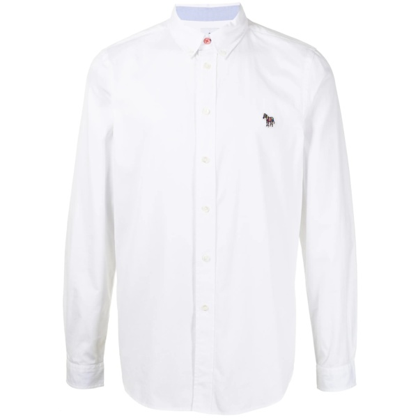 zebra-patch organic-cotton shirt