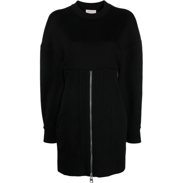 zip-detail mini dress