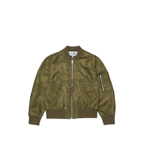 zip-fastening bomber jacket