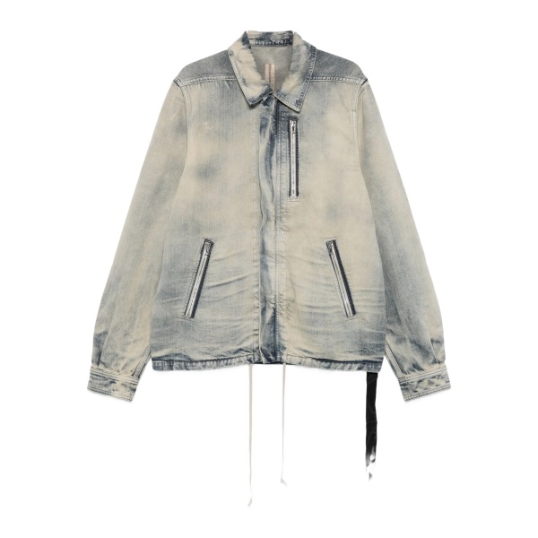 zip-fastening drawstring jacket