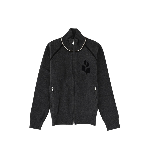 zip-up cardigan